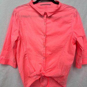 Humanoid Bright Pink Button down top